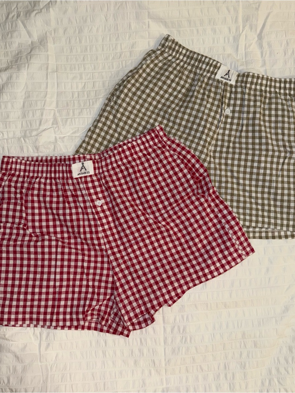 Gingham boxer shorts